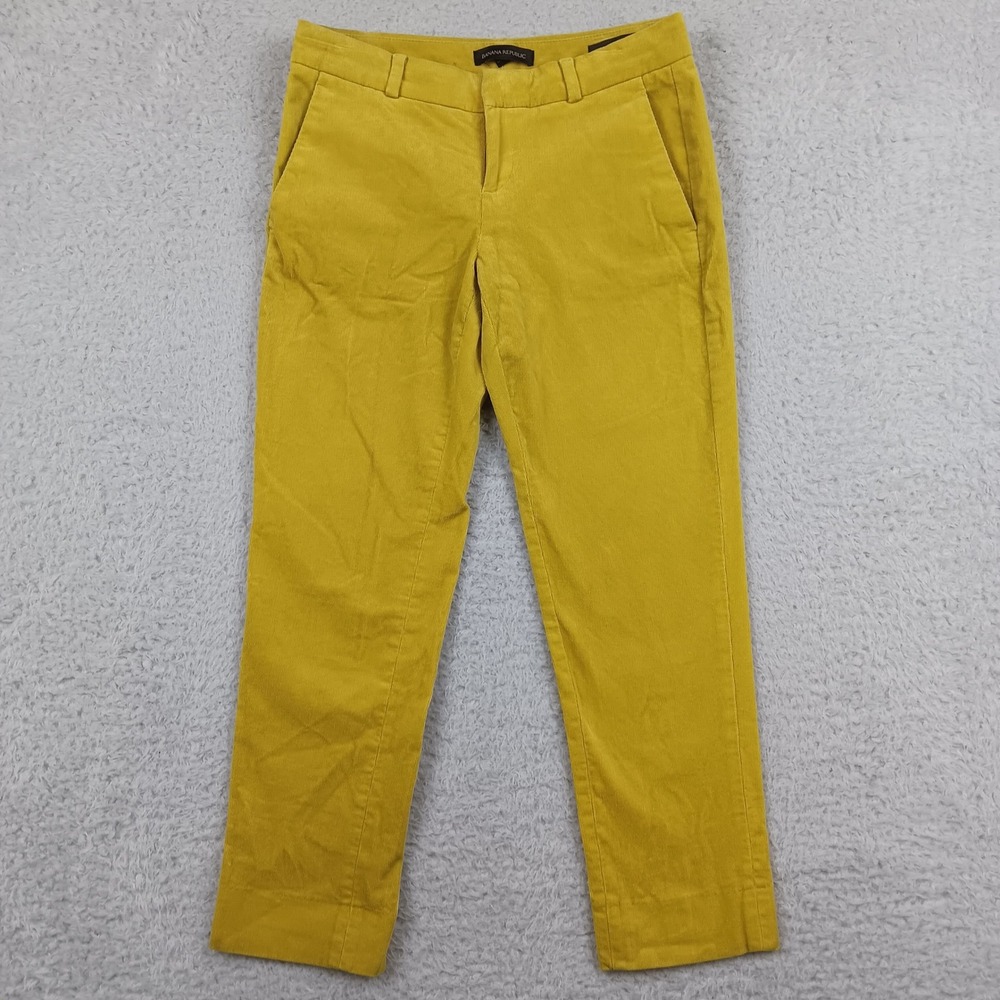 Banana Republic Pant Avery Woman 0 Mustard Yellow Corduroy Avery Ankle